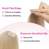 image:imageREECHO Clip in Hair Volumizer 2PCS 12 inch Short Thick Clip in Hairpieces Adding Extra Volume Hair Extensions for Women  Dark Brown with HighlightsMedium Blonde