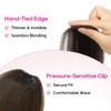 image:imageREECHO Clip in Hair Volumizer 2PCS 12 inch Short Thick Clip in Hairpieces Adding Extra Volume Hair Extensions for Women  Dark Brown with HighlightsWalnut Brown