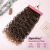 image:imageREECHO Curly Clip in Hair Extensions 4PCS 24 inch Long Hair Extensions Clip ins Lace Weft Natural Hairpieces for Women Daily Light Brown with Blonde HighlightsBlack Brown with Golden Brown Mixed