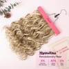 image:imageREECHO Curly Clip in Hair Extensions 4PCS 24 inch Long Hair Extensions Clip ins Lace Weft Natural Hairpieces for Women Daily Light Brown with Blonde HighlightsMedium Blonde with Highlights