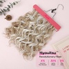 image:imageREECHO Curly Clip in Hair Extensions 4PCS 24 inch Long Hair Extensions Clip ins Lace Weft Natural Hairpieces for Women Daily Light Brown with Blonde HighlightsDark Ash Blonde with Highlights