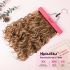 image:imageREECHO Curly Clip in Hair Extensions 4PCS 24 inch Long Hair Extensions Clip ins Lace Weft Natural Hairpieces for Women Daily Light Brown with Blonde HighlightsStrawberry Blonde