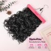 image:imageREECHO Curly Clip in Hair Extensions 4PCS 24 inch Long Hair Extensions Clip ins Lace Weft Natural Hairpieces for Women Daily Light Brown with Blonde HighlightsNatural Black