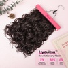 image:imageREECHO Curly Clip in Hair Extensions 4PCS 24 inch Long Hair Extensions Clip ins Lace Weft Natural Hairpieces for Women Daily Light Brown with Blonde HighlightsDark Reddish Brown