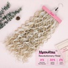 image:imageREECHO Curly Clip in Hair Extensions 4PCS 24 inch Long Hair Extensions Clip ins Lace Weft Natural Hairpieces for Women Daily Light Brown with Blonde HighlightsAsh Blonde with Highlights