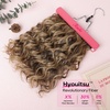 image:imageREECHO Curly Clip in Hair Extensions 4PCS 24 inch Long Hair Extensions Clip ins Lace Weft Natural Hairpieces for Women Daily Light Brown with Blonde HighlightsChocolate Brown with Highlights