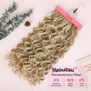 image:imageREECHO Curly Clip in Hair Extensions 4PCS 24 inch Long Hair Extensions Clip ins Lace Weft Natural Hairpieces for Women Daily Light Brown with Blonde HighlightsMedium Blonde with Highlights