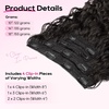 image:imageREECHO Curly Hair Extensions  4PCS 18 GoGo Curly Clip in Hair Extensions 100 Super Protein Hairpieces with Invisible Lace Weft Silky Soft Natural Look for Women  Chocolate Brown with Lighter EndsBlack Brown