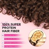 image:imageREECHO Curly Hair Extensions  4PCS 18 GoGo Curly Clip in Hair Extensions 100 Super Protein Hairpieces with Invisible Lace Weft Silky Soft Natural Look for Women  Chocolate Brown with Lighter EndsGolden Brown