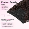image:imageREECHO Curly Hair Extensions  4PCS 18 GoGo Curly Clip in Hair Extensions 100 Super Protein Hairpieces with Invisible Lace Weft Silky Soft Natural Look for Women  Chocolate Brown with Lighter EndsDark Brown