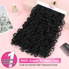 image:imageREECHO Curly Hair Extensions  4PCS 18 GoGo Curly Clip in Hair Extensions 100 Super Protein Hairpieces with Invisible Lace Weft Silky Soft Natural Look for Women  Chocolate Brown with Lighter EndsNatural Black