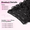 image:imageREECHO Curly Hair Extensions  4PCS 18 GoGo Curly Clip in Hair Extensions 100 Super Protein Hairpieces with Invisible Lace Weft Silky Soft Natural Look for Women  Chocolate Brown with Lighter EndsNatural Black