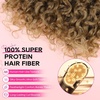 image:imageREECHO Curly Hair Extensions  4PCS 18 GoGo Curly Clip in Hair Extensions 100 Super Protein Hairpieces with Invisible Lace Weft Silky Soft Natural Look for Women  Chocolate Brown with Lighter EndsLight Golden Brown with Lighter Ends