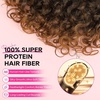 image:imageREECHO Curly Hair Extensions  4PCS 18 GoGo Curly Clip in Hair Extensions 100 Super Protein Hairpieces with Invisible Lace Weft Silky Soft Natural Look for Women  Chocolate Brown with Lighter EndsMixed Warm Brown with Light Ends