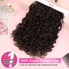 image:imageREECHO Curly Hair Extensions  4PCS 18 GoGo Curly Clip in Hair Extensions 100 Super Protein Hairpieces with Invisible Lace Weft Silky Soft Natural Look for Women  Chocolate Brown with Lighter EndsDark Brown