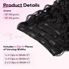 image:imageREECHO Curly Hair Extensions  4PCS 18 GoGo Curly Clip in Hair Extensions 100 Super Protein Hairpieces with Invisible Lace Weft Silky Soft Natural Look for Women  Chocolate Brown with Lighter EndsJet Black
