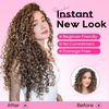 image:imageREECHO Curly Hair Extensions  4PCS 18 GoGo Curly Clip in Hair Extensions 100 Super Protein Hairpieces with Invisible Lace Weft Silky Soft Natural Look for Women  Chocolate Brown with Lighter EndsAsh Blonde
