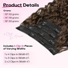 image:imageREECHO Curly Hair Extensions  4PCS 18 GoGo Curly Clip in Hair Extensions 100 Super Protein Hairpieces with Invisible Lace Weft Silky Soft Natural Look for Women  Chocolate Brown with Lighter EndsChocolate Brown with Lighter Ends
