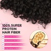 image:imageREECHO Curly Hair Extensions  4PCS 18 GoGo Curly Clip in Hair Extensions 100 Super Protein Hairpieces with Invisible Lace Weft Silky Soft Natural Look for Women  Chocolate Brown with Lighter EndsBlack Brown