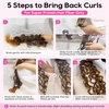 image:imageREECHO Curly Hair Extensions  4PCS 18 GoGo Curly Clip in Hair Extensions 100 Super Protein Hairpieces with Invisible Lace Weft Silky Soft Natural Look for Women  Chocolate Brown with Lighter EndsAsh Blonde