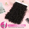 image:imageREECHO Curly Hair Extensions  4PCS 18 GoGo Curly Clip in Hair Extensions 100 Super Protein Hairpieces with Invisible Lace Weft Silky Soft Natural Look for Women  Chocolate Brown with Lighter EndsBlack Brown