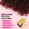 image:imageREECHO Curly Hair Extensions  4PCS 18 GoGo Curly Clip in Hair Extensions 100 Super Protein Hairpieces with Invisible Lace Weft Silky Soft Natural Look for Women  Chocolate Brown with Lighter EndsWine Red