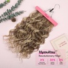 image:imageREECHO Curly Hair Extensions 4PCS 16 inch Clip in Hair Extensions Lace Weft Short Curly Hair Extension Clip Ins Invisible Natural Hairpieces for Women Light Brown with Blonde HighlightsLight Brown with Blonde Highlights
