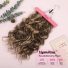 image:imageREECHO Curly Hair Extensions 4PCS 16 inch Clip in Hair Extensions Lace Weft Short Curly Hair Extension Clip Ins Invisible Natural Hairpieces for Women Light Brown with Blonde HighlightsDark Brown with Highlights