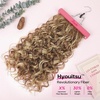 image:imageREECHO Curly Hair Extensions 4PCS 16 inch Clip in Hair Extensions Lace Weft Short Curly Hair Extension Clip Ins Invisible Natural Hairpieces for Women Light Brown with Blonde HighlightsLight Brown with Blonde Highlights