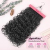 image:imageREECHO Curly Hair Extensions 4PCS 16 inch Clip in Hair Extensions Lace Weft Short Curly Hair Extension Clip Ins Invisible Natural Hairpieces for Women Light Brown with Blonde HighlightsNatural Black