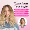 image:imageREECHO Curly Hair Extensions 4PCS 16 inch Clip in Hair Extensions Lace Weft Short Curly Hair Extension Clip Ins Invisible Natural Hairpieces for Women Light Brown with Blonde HighlightsDark Brown with Highlights
