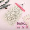 image:imageREECHO Curly Hair Extensions 4PCS 16 inch Clip in Hair Extensions Lace Weft Short Curly Hair Extension Clip Ins Invisible Natural Hairpieces for Women Light Brown with Blonde HighlightsPlatinum Blonde