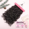 image:imageREECHO Curly Hair Extensions 4PCS 16 inch Clip in Hair Extensions Lace Weft Short Curly Hair Extension Clip Ins Invisible Natural Hairpieces for Women Light Brown with Blonde HighlightsNatural Black Brown