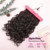 image:imageREECHO Curly Hair Extensions 4PCS 16 inch Clip in Hair Extensions Lace Weft Short Curly Hair Extension Clip Ins Invisible Natural Hairpieces for Women Light Brown with Blonde HighlightsDark Brown
