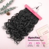 image:imageREECHO Curly Hair Extensions 4PCS 16 inch Clip in Hair Extensions Lace Weft Short Curly Hair Extension Clip Ins Invisible Natural Hairpieces for Women Light Brown with Blonde HighlightsNatural Black