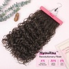 image:imageREECHO Curly Hair Extensions 4PCS 16 inch Clip in Hair Extensions Lace Weft Short Curly Hair Extension Clip Ins Invisible Natural Hairpieces for Women Light Brown with Blonde HighlightsChocolate Brown
