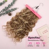 image:imageREECHO Curly Hair Extensions 4PCS 16 inch Clip in Hair Extensions Lace Weft Short Curly Hair Extension Clip Ins Invisible Natural Hairpieces for Women Light Brown with Blonde HighlightsLight Brown with Honey Blonde Highlights