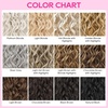 image:imageREECHO Curly Hair Extensions 4PCS 16 inch Clip in Hair Extensions Lace Weft Short Curly Hair Extension Clip Ins Invisible Natural Hairpieces for Women Light Brown with Blonde HighlightsDark Brown to Light Brown