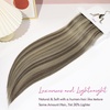 image:imageREECHO Hair Extensions 11PCS Clip in Hair Extensions 28 Long Straight hair extensions HE005 Natural Soft Synthetic Hairpieces for Women BlackAsh Brown with Highlights
