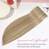 image:imageREECHO Hair Extensions 11PCS Clip in Hair Extensions 28 Long Straight hair extensions HE005 Natural Soft Synthetic Hairpieces for Women BlackDark Blonde with Highlights