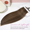image:imageREECHO Hair Extensions 11PCS Clip in Hair Extensions 28 Long Straight hair extensions HE005 Natural Soft Synthetic Hairpieces for Women BlackDeep Brown with Highlights