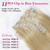image:imageREECHO Hair Extensions 11PCS Clip in Hair Extensions 28 Long Straight hair extensions HE005 Natural Soft Synthetic Hairpieces for Women BlackGolden Blonde