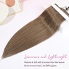 image:imageREECHO Hair Extensions 11PCS Clip in Hair Extensions 28 Long Straight hair extensions HE005 Natural Soft Synthetic Hairpieces for Women BlackLight Brown