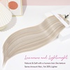 image:imageREECHO Hair Extensions 11PCS Clip in Hair Extensions 28 Long Straight hair extensions HE005 Natural Soft Synthetic Hairpieces for Women BlackMedium Blonde with Highlights