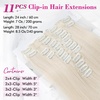 image:imageREECHO Hair Extensions 11PCS Clip in Hair Extensions 28 Long Straight hair extensions HE005 Natural Soft Synthetic Hairpieces for Women BlackPlatinum Blonde