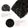 image:imageREECHO Hair Extensions 4PCS Clip in Hair Extensions HE001 Natural Soft Synthetic Hairpieces for Women Light Brown with Blonde HighlightsBlack Brown