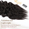 image:imageREECHO Hair Extensions 4PCS Clip in Hair Extensions HE001 Natural Soft Synthetic Hairpieces for Women Light Brown with Blonde HighlightsBlack Brown