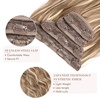 image:imageREECHO Hair Extensions 4PCS Clip in Hair Extensions HE001 Natural Soft Synthetic Hairpieces for Women Light Brown with Blonde HighlightsDark Blonde with Light Blonde Highlights