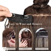 image:imageREECHO Hair Extensions 4PCS Clip in Hair Extensions HE001 Natural Soft Synthetic Hairpieces for Women Light Brown with Blonde HighlightsGinger Brown