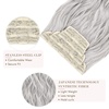 image:imageREECHO Hair Extensions 4PCS Clip in Hair Extensions HE001 Natural Soft Synthetic Hairpieces for Women Light Brown with Blonde HighlightsGrey